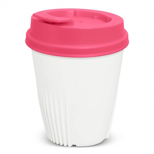 White Magenta IdealCups 355mL